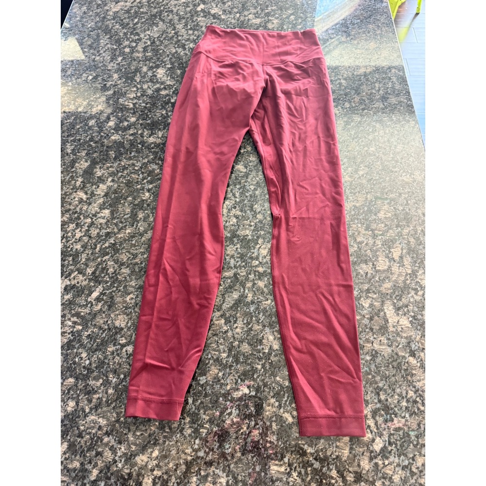 Lululemon Align High Rise Leggings Burgundy Red Size 6 Full Length Yoga Pants